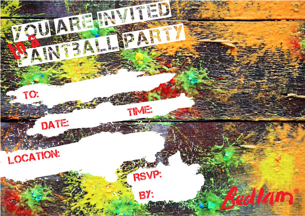 bedlam Paintball Invite New